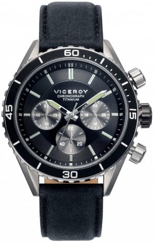 Viceroy Herrklocka 471041-57 Classic Svart/Läder Ø42 mm