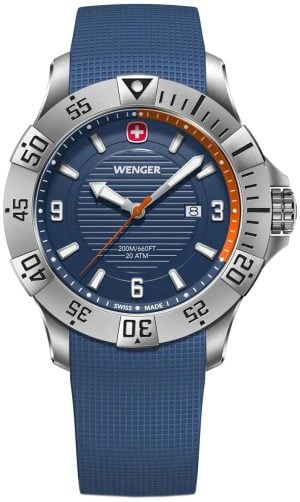 Wenger Herrklocka 01.0641.140 Seaforce Blå/Gummi Ø43 mm