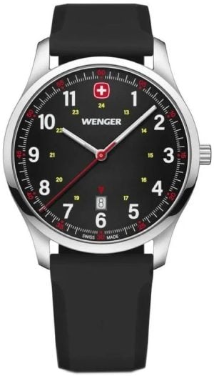 Wenger Herrklocka 01.1441.129 City Svart/Gummi Ø42 mm