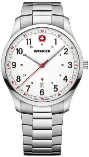 Wenger Herrklocka 01.1441.133 City Vit/Stål Ø42 mm