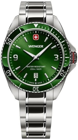 Wenger Herrklocka 01.2031.102 Executive Grön/Stål Ø40 mm