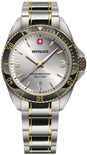 Wenger Herrklocka 01.2031.106 Executive Silverfärgad/Gulguldtonat