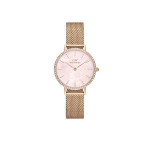 Rose Gold 28mm Watch Petite Lumine Bezel Melrose Pink Mop