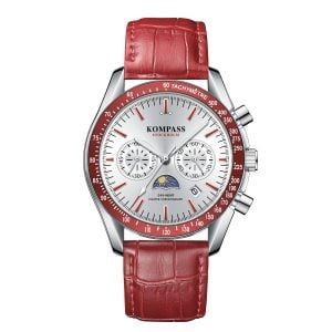 Kompass Day-Night Master Chronograph Silver Red