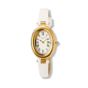 Regal damklocka vit/guld, vitt band - R11038-121