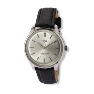 Regal herrklocka silver, svart band - R25061-637