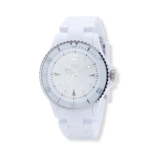 Regal unisexklocka, vitt plastband - R77334-141