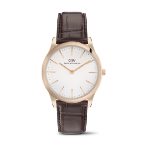 Rose Gold 39mm Watch Pathfinder Brown-croc Frost-white