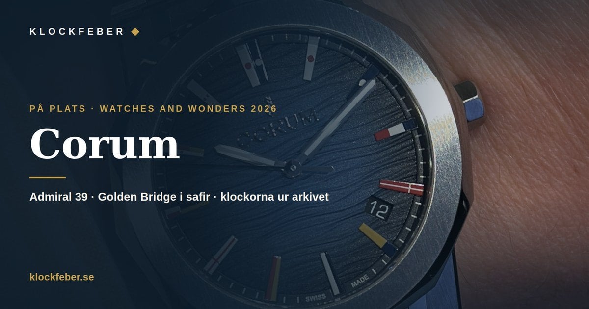 corum på watches and wonders 2026 – admiral 39 med signalflaggor
