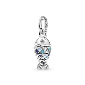 Pandora Blue Scaled Fish Dangle Charm