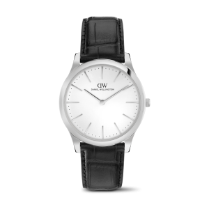 Silver 39mm Watch Pathfinder Black-croc Frost-white