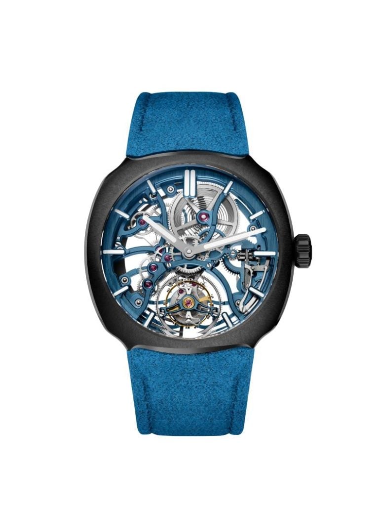 h moser streamliner tourbillon skeleton ceramic alpine 1