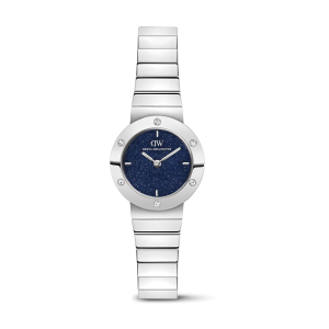 Silver 24mm Watch Stella Piano-link Crystal Blue-sandstone