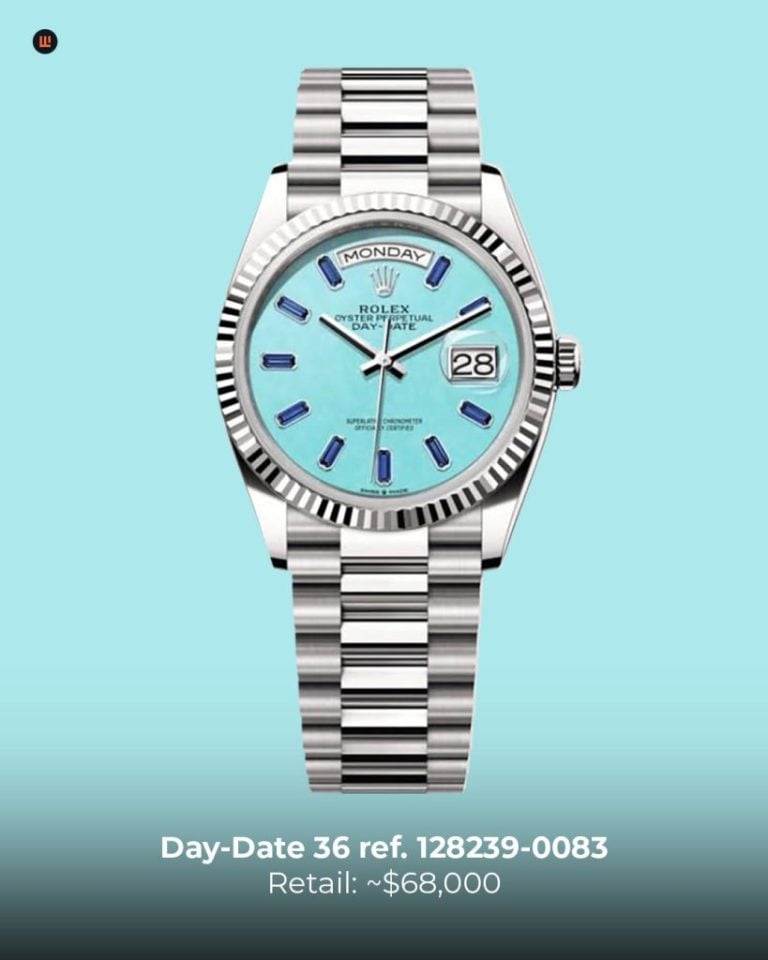 Rolex day-date 36 ref. 128239-0083 med turkos urtavla rolex day-date 36 ref. 128239-0083 med turkos urtavla
