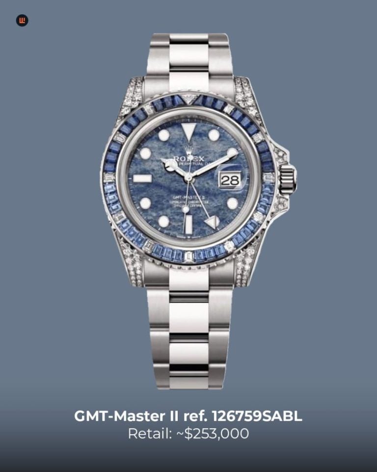 Rolex gmt-master ii ref. 126759sabl med urtavla i blå kvarts rolex gmt-master ii ref. 126759sabl med urtavla i blå kvarts