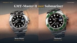 rolex gmt-master ii bruce wayne och rolex submariner starbucks sida vid sida på handleden