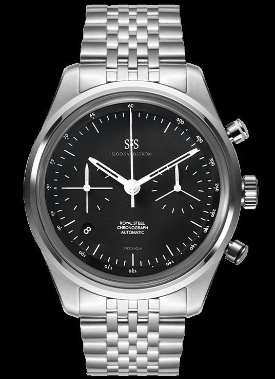 Sjöö sandström annual edition 2025 – matt svart kronograf på royal steel chronograph 40 mm sjöö sandström annual edition 2025 – matt svart kronograf på royal steel chronograph 40 mm