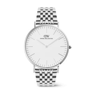 Silver 40mm Watch Classic 7-link