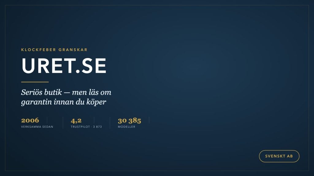 Uret. Se — klockfebers granskning av butiken uret.se — klockfebers granskning av butiken