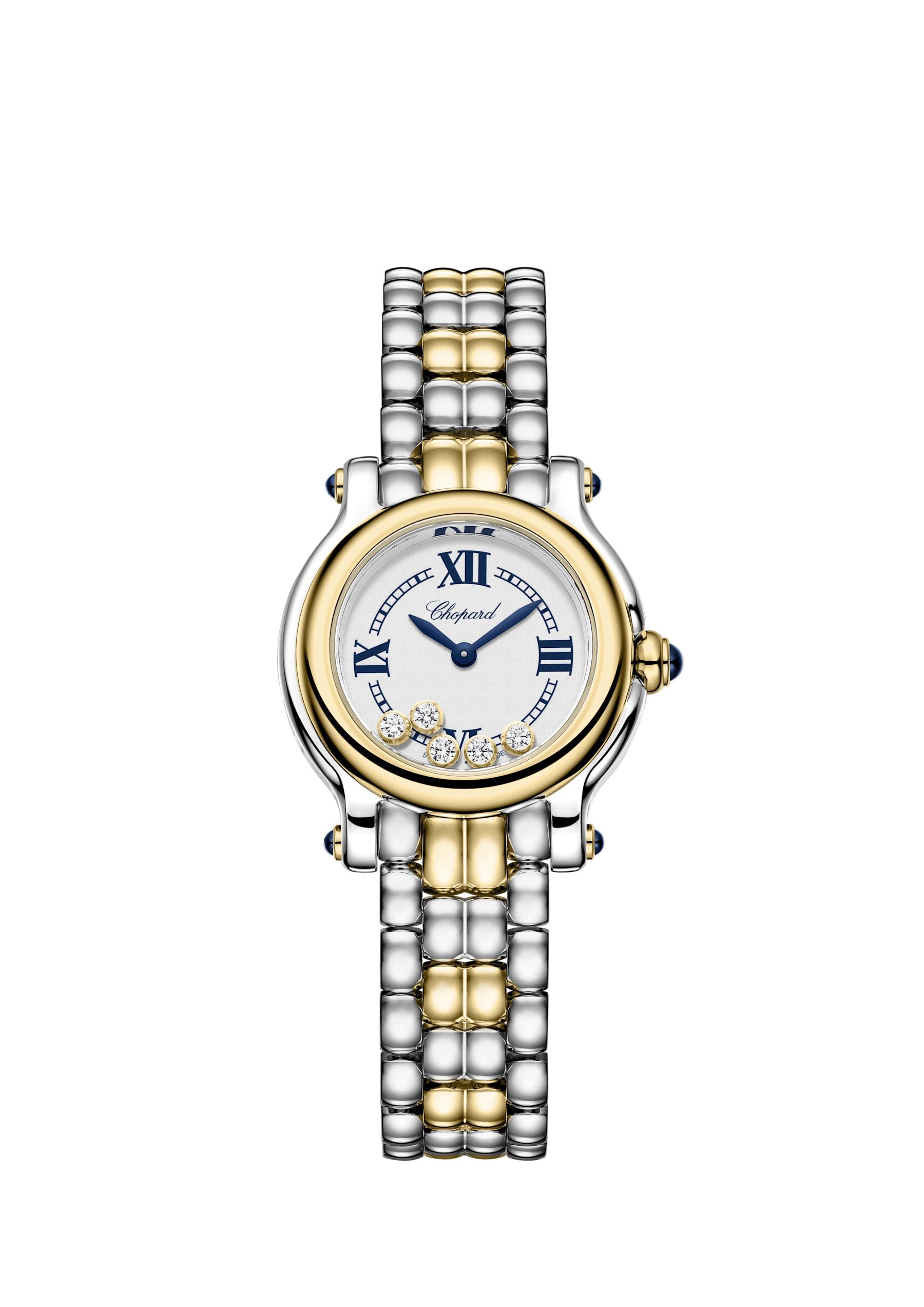 Chopard happy sport the first i 26 mm med tvåfärgat armband i stål och etiskt gult guld chopard happy sport the first i 26 mm med tvåfärgat armband i stål och etiskt gult guld