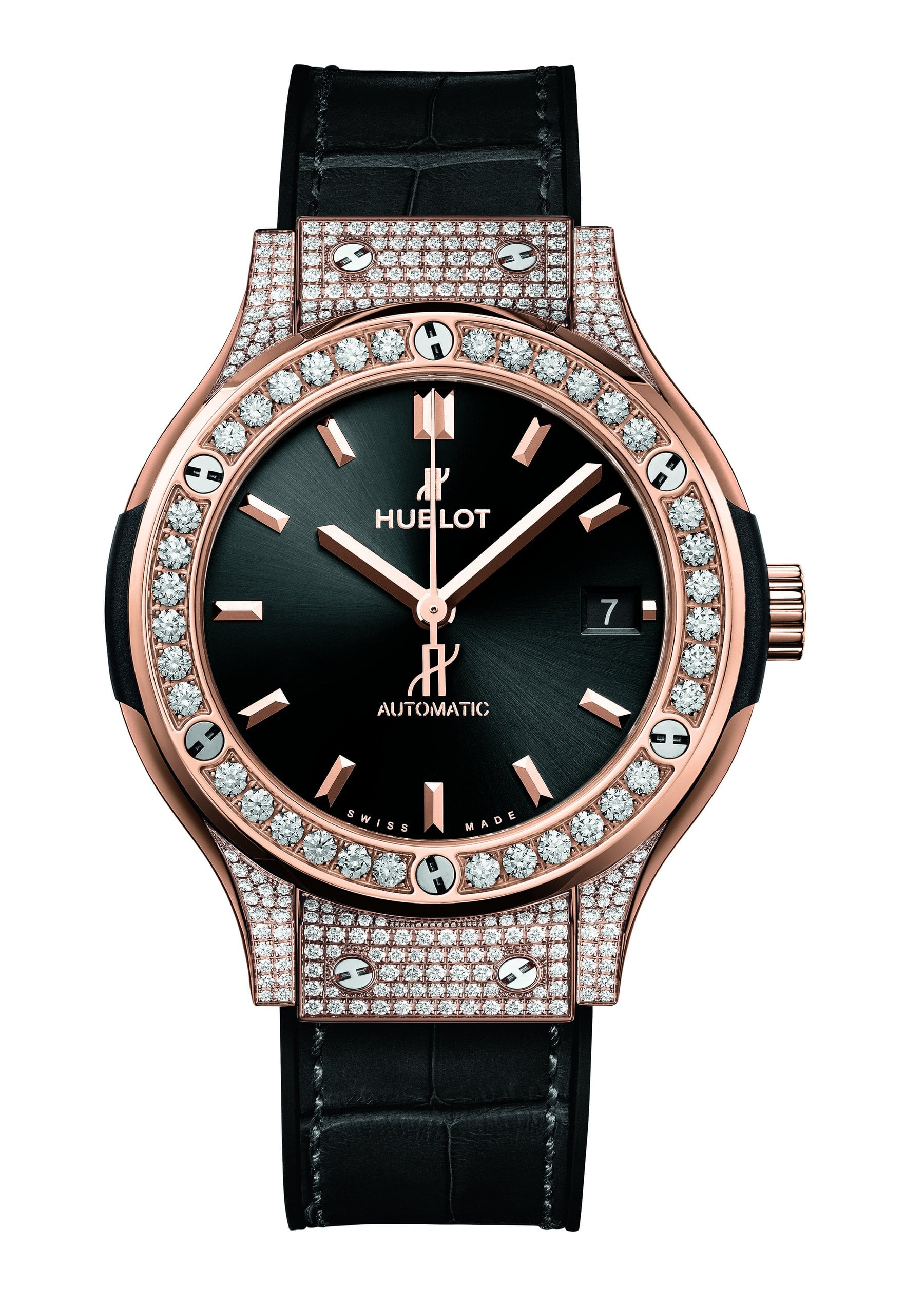 Hublot Classic Fusion 3-Hands King Gold Pavé 38 mm som Matthew Rhys bar på Emmy-galan 2026