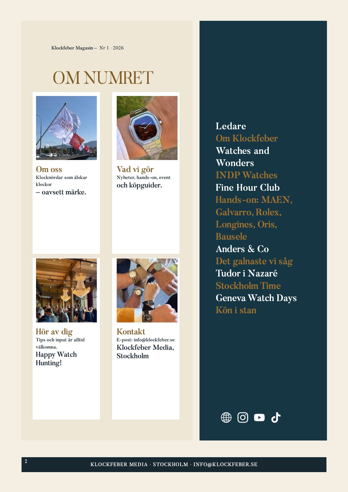 klockfeber magasin nr 1, sida 2