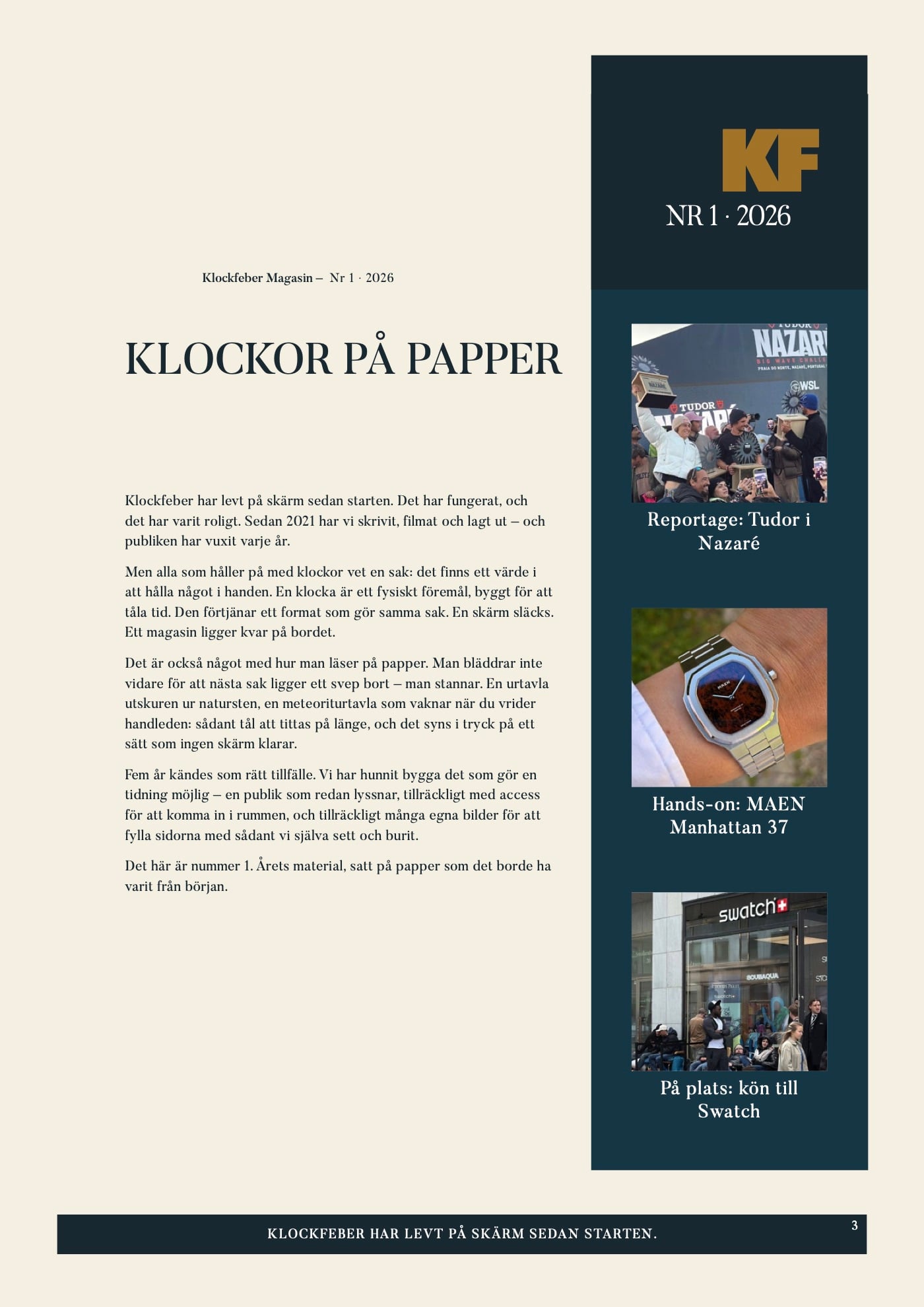 klockfeber magasin nr 1, sida 3