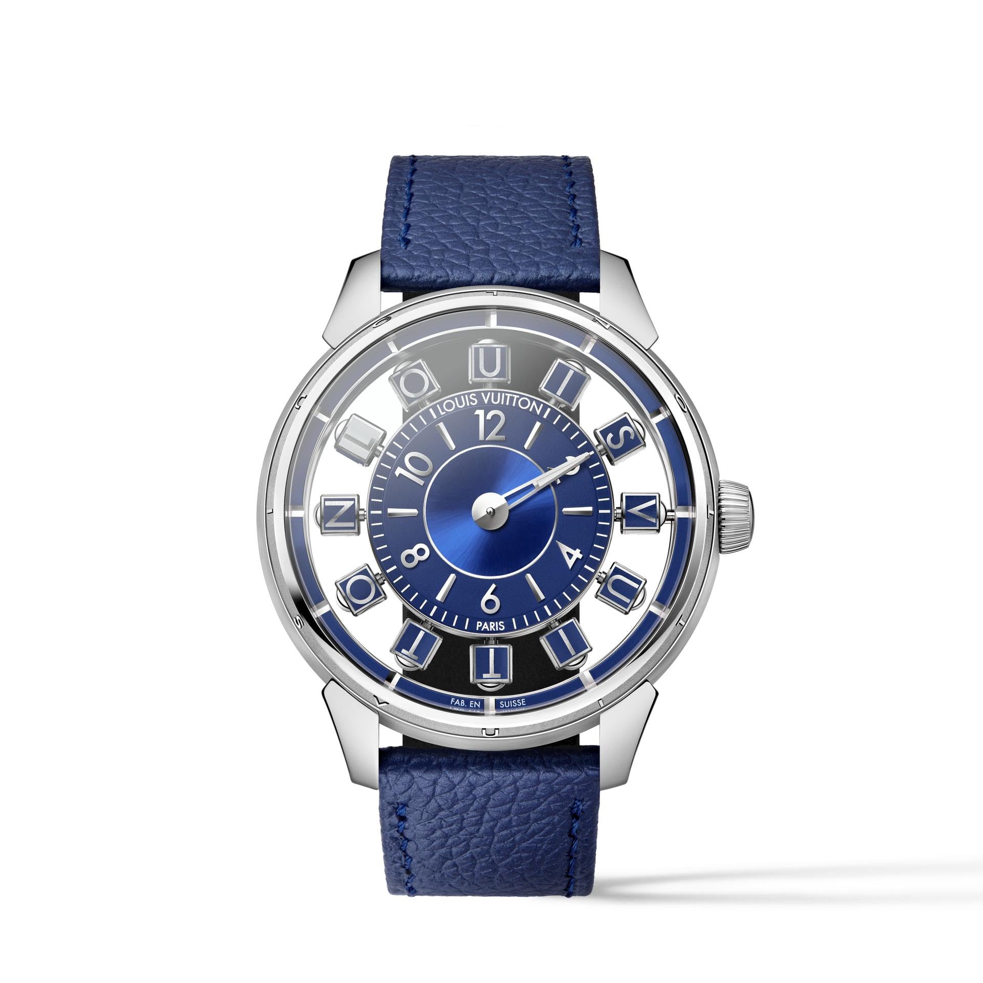 Louis vuitton tambour spin time air w9wg81 i vitguld med blå urtavla och blått kalvskinnsarmband louis vuitton tambour spin time air w9wg81 i vitguld med blå urtavla och blått kalvskinnsarmband