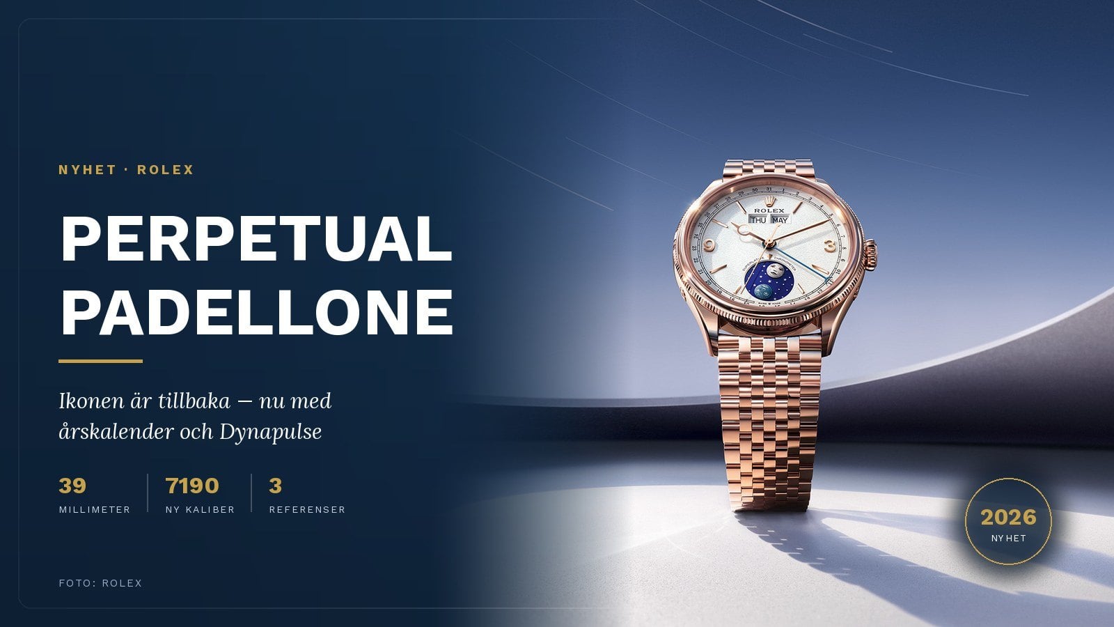 Rolex Perpetual Padellone i Everose-guld på Settimo-armband – Klockfebers omslagsbild för lanseringen 2026