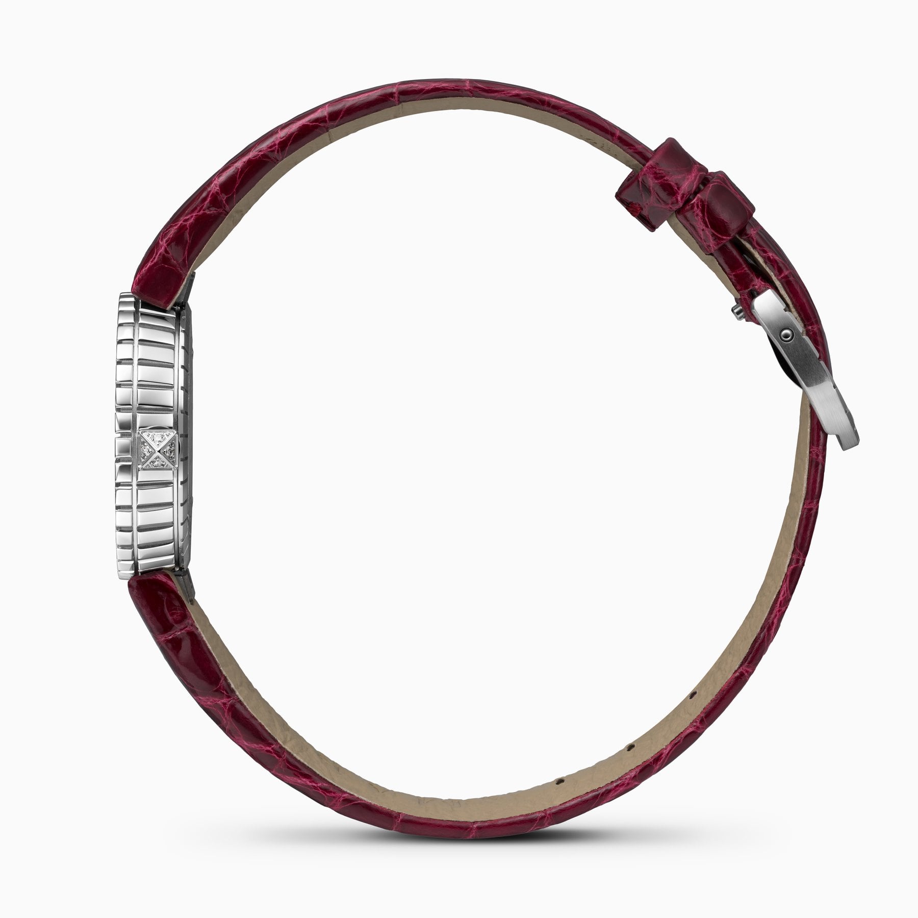 marli burgundy l23 sedd från sidan med diamantinfattning